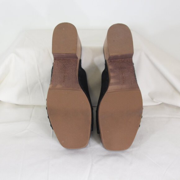 Sam Edelman Josslyn Suede Clog Wedge Sandals Size 9 Boho - Picture 6 of 8